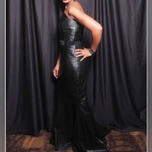 Custom Made Leather Dress